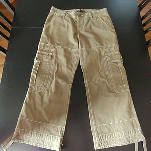 Khaki Green Capri Pants